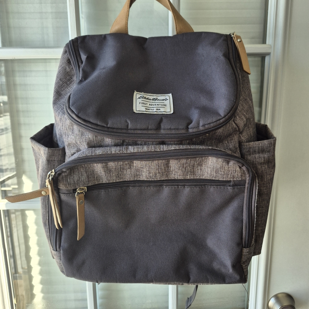 Eddie Bauer Charcoal Diaper Bag Backpack